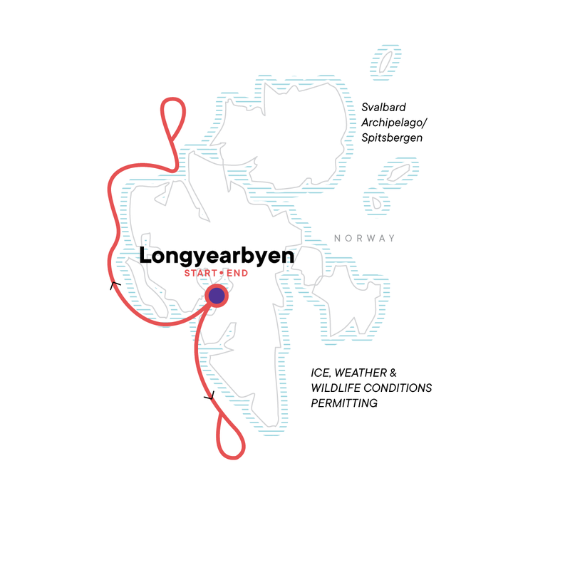 Map of Realm of the Polar Bear small ship expedition