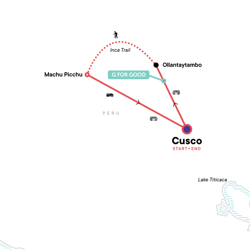 Map of The Inca Trail Tour