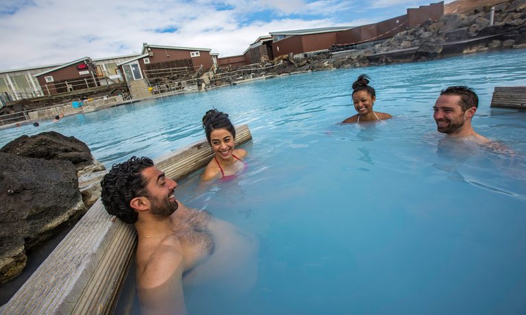 Thermal bath in the Blue Lagoon, Iceland