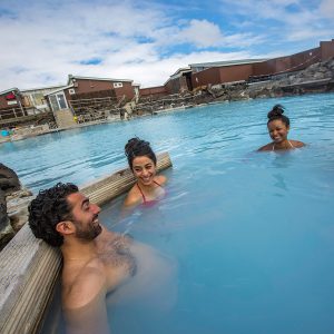 Thermal bath in the Blue Lagoon, Iceland